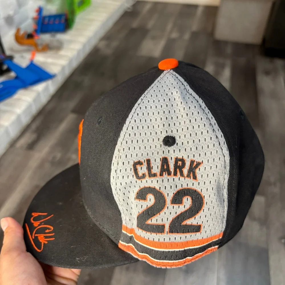 Will Clark SF Giants Melonwear Snapback Hat Black Orange Number‎ 22 Signature